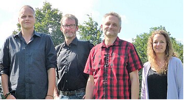 Das Team im Ortsamt Schwachhausen/ Vahr (von links nach rechts): Stefan Freydank, Ortsamtsleiter Ralf Möller, Thomas Berger und Sarai Auras.