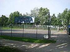 Blick auf die Fläche der Verkehrsschule Vahr hinter dem Ortsamt in der Wilhelm-Leuschner-Straße