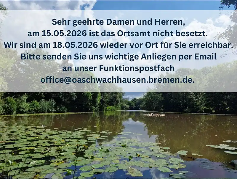 Hinweisbild, Technische Störungen das Ortsamt ist nur eingeschränkt telefonisch erreichbar.