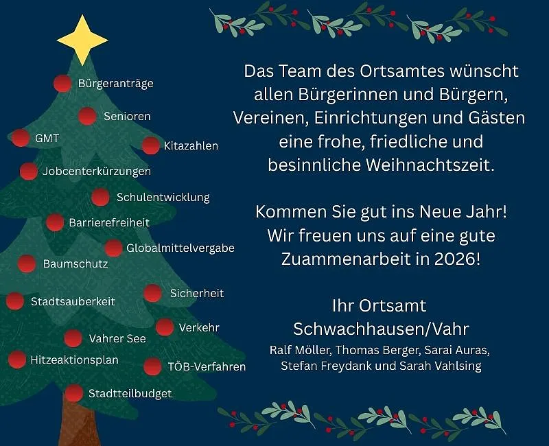 Weihnachtsgrüße des Ortsamtes